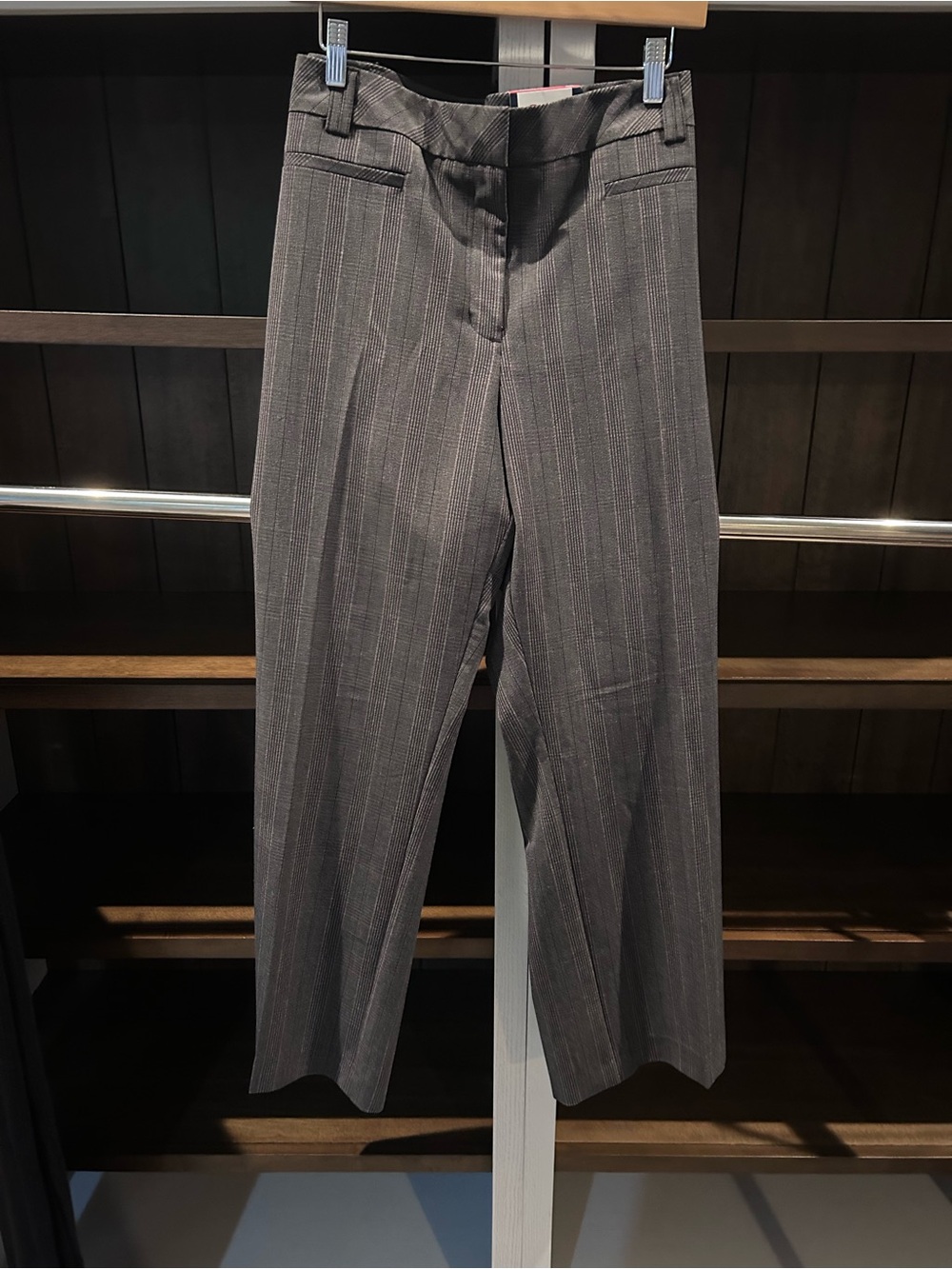 Roz & Ali Gray Pinstripe Women's Dress Pants 18w